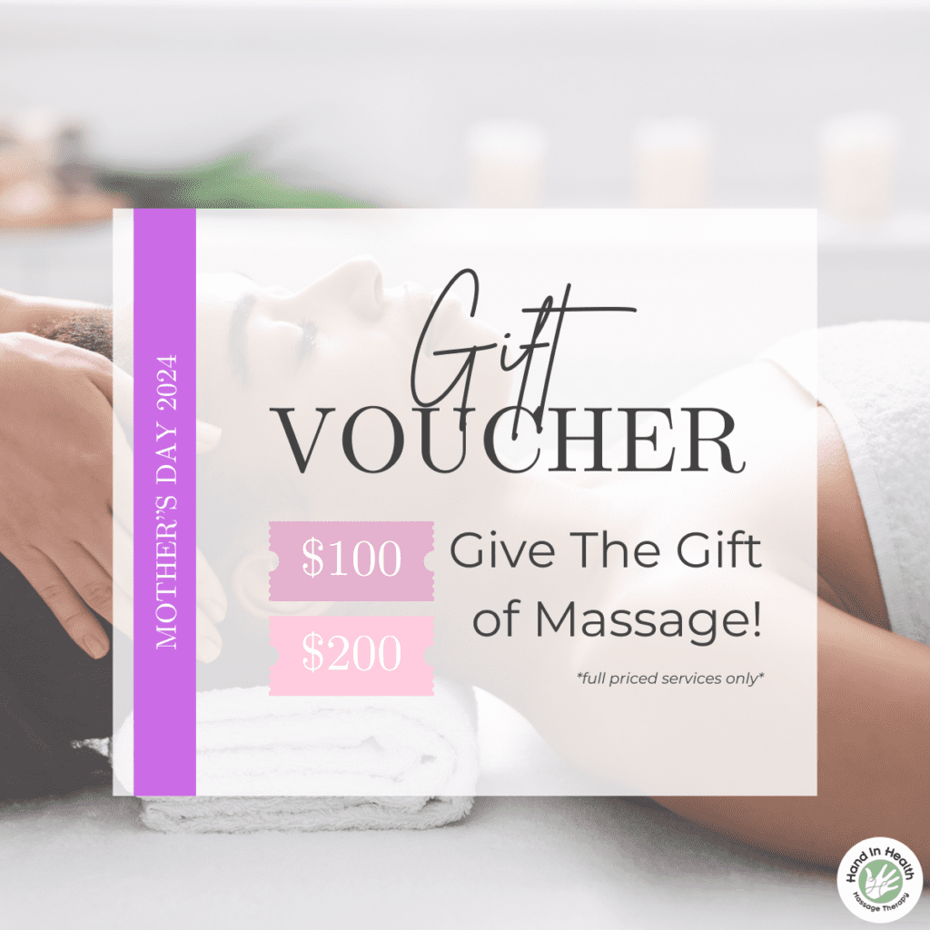 Mothers Day Massage Gift Certificate Vouchers 25% OFF in North Syracuse and Downtown Syracuse, NY | Hand in Health Massage Therapy