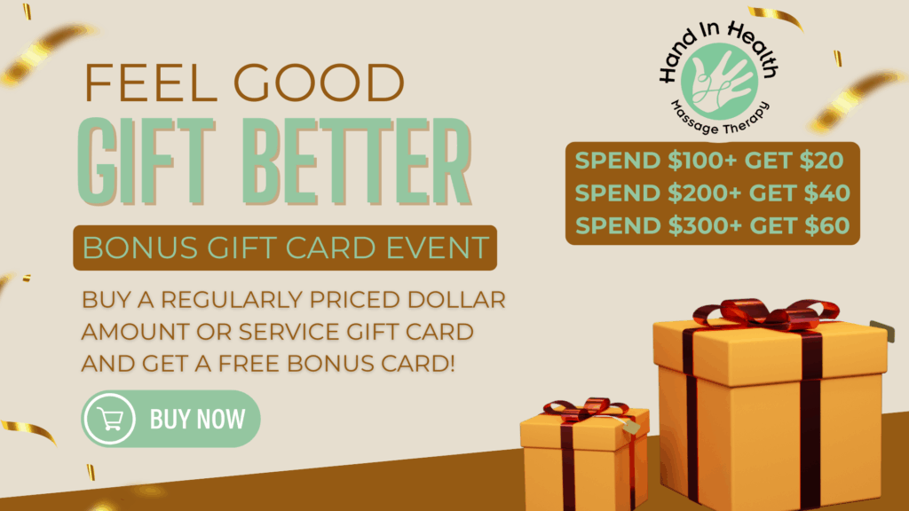 Bonus GIft Card Holiday Gift Card Offer in Downtown Syracuse and North Syracuse, NY | Hand in Health Massage Therapy