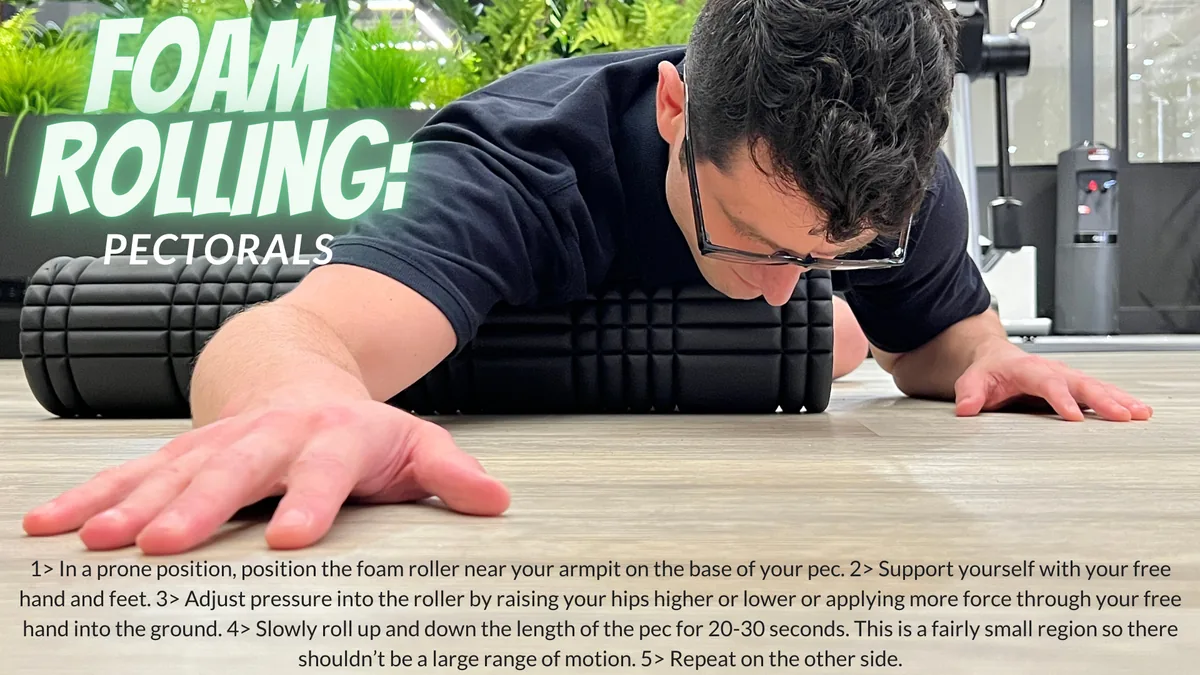 Foam Rolling Pectorals Pecs