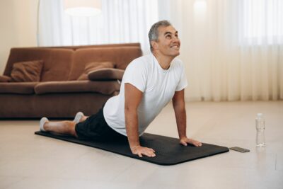 Cobra stretch to extend and decompress the lower back